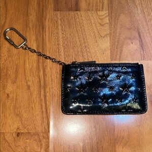 Jimmy Choo Nancy Patent Leather Coin Case with Star Detail